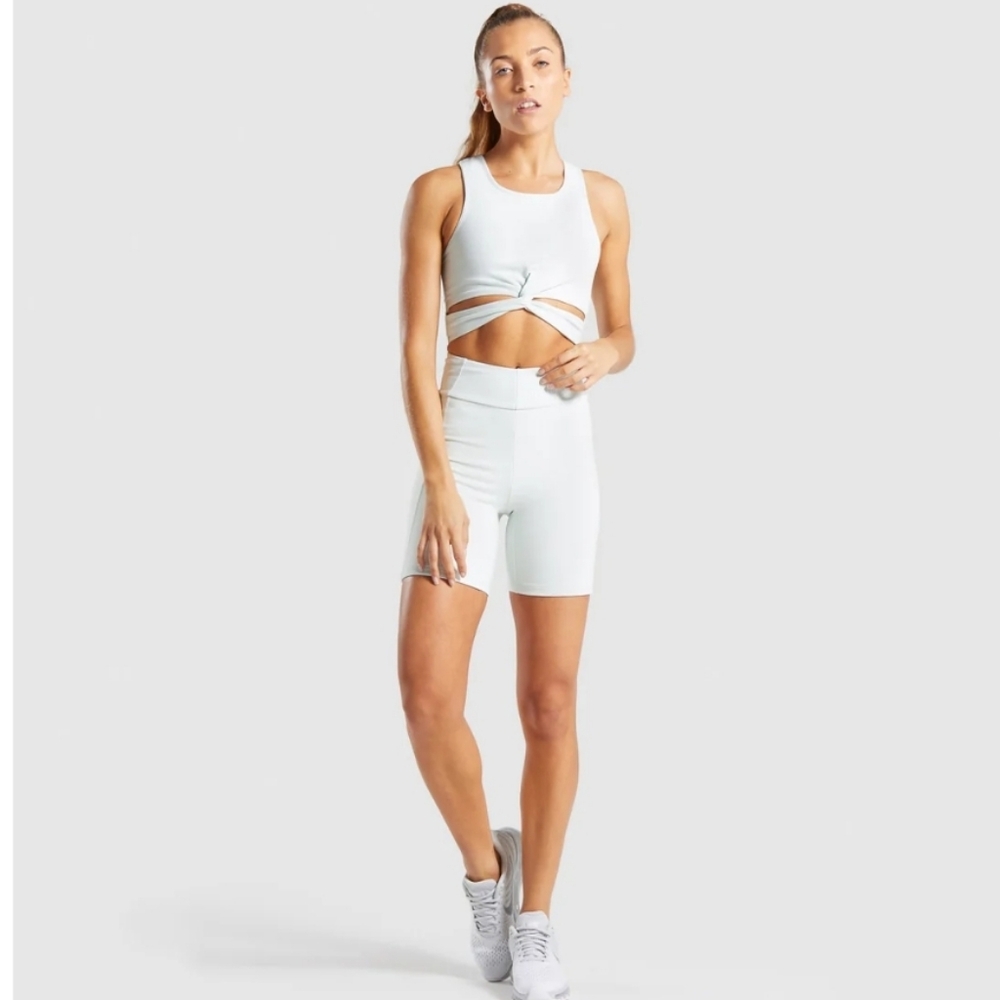 Gymshark Women's Bike Shorts in Light Blue Sz S